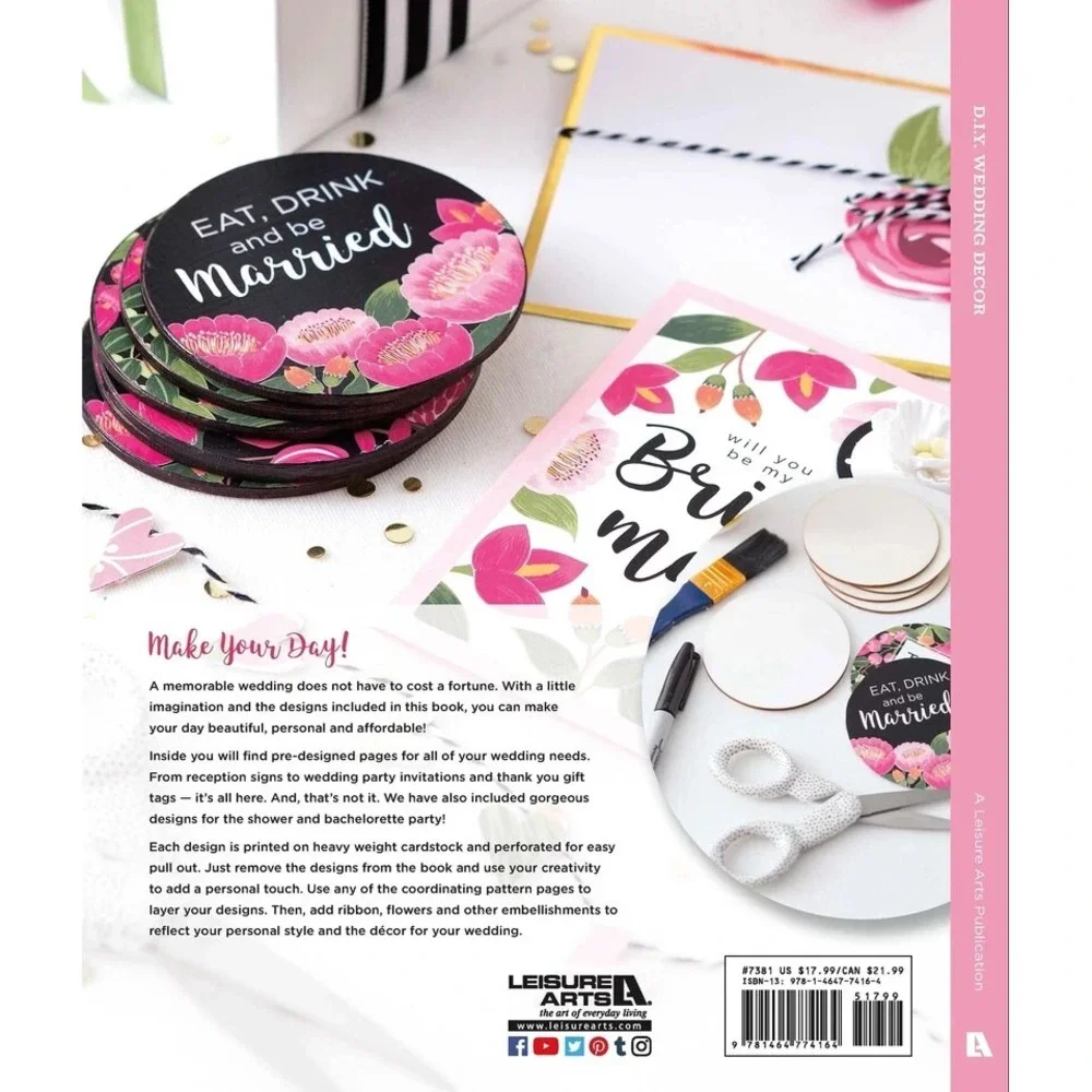 Leisure Arts‎ DIY Wedding Decor Crafting Book